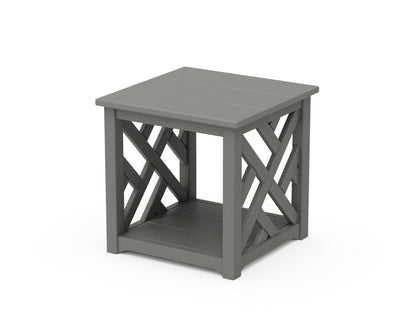 POLYWOOD® Chippendale Accent Table in Slate Grey