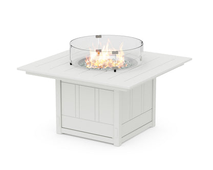 Martha Stewart by POLYWOOD® Acadia Square 42” Fire Pit Table in White