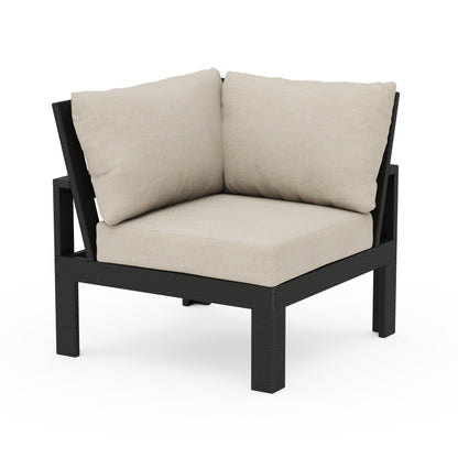 Unbranded Modular Corner Chair in Black / Blend Linen