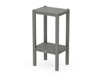POLYWOOD® Two Shelf Bar Side Table in Slate Grey