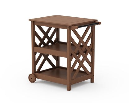 Country Living Wovendale Bar Cart in Teak