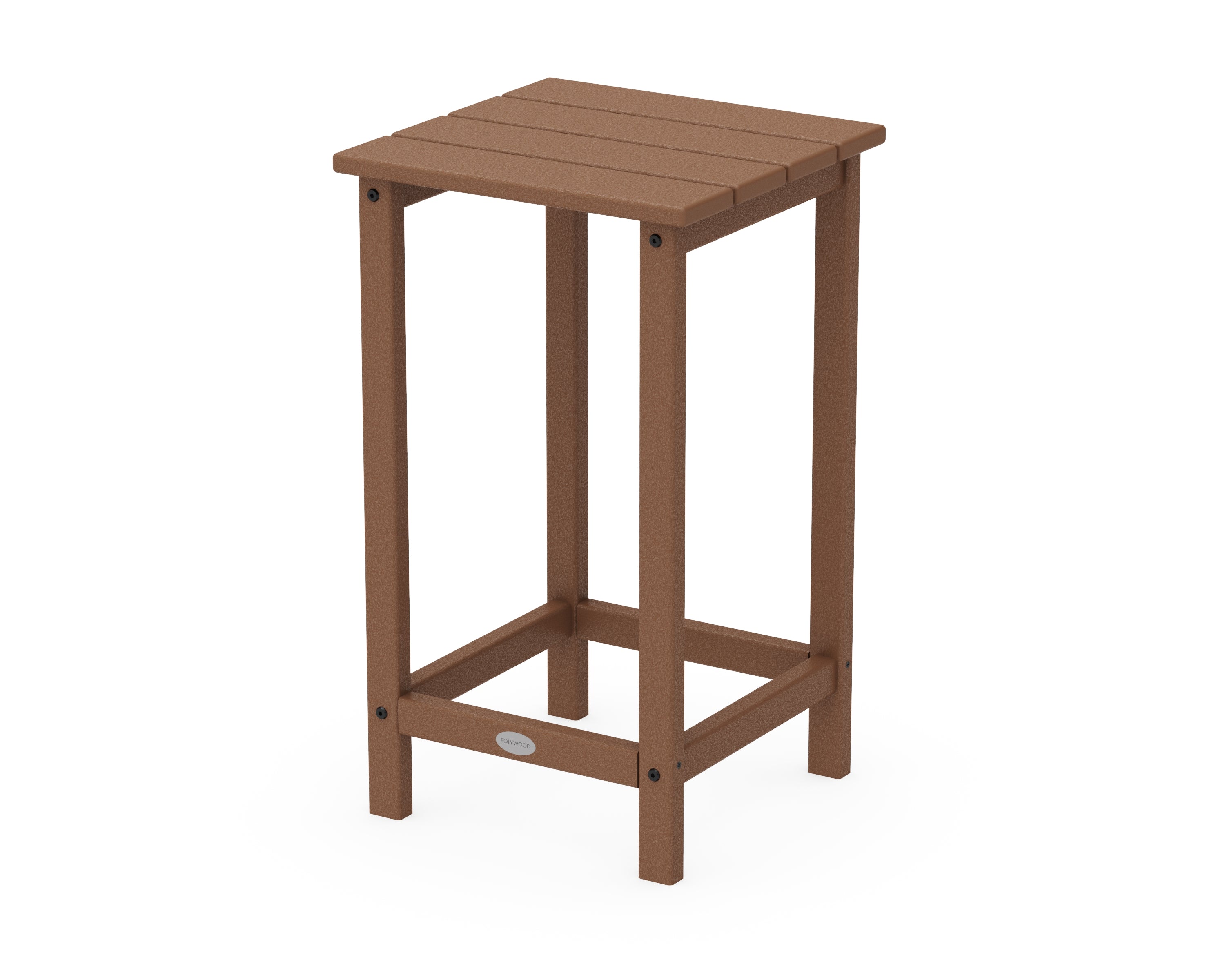POLYWOOD® Long Island 26" Counter Side Table in Teak
