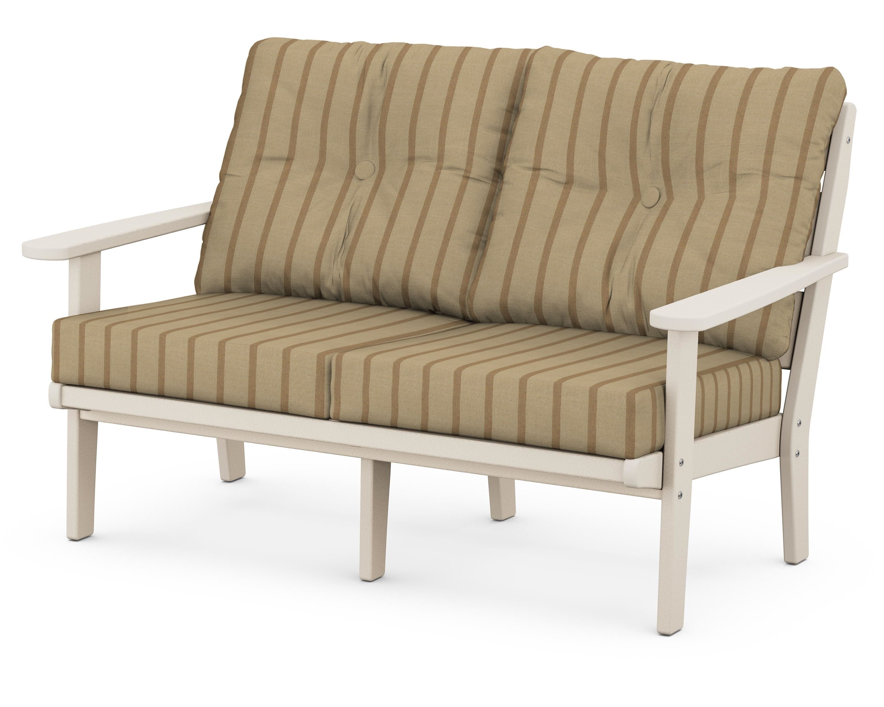 POLYWOOD® Lakeside Deep Seating Loveseat in Sand / Unwind Driftwood