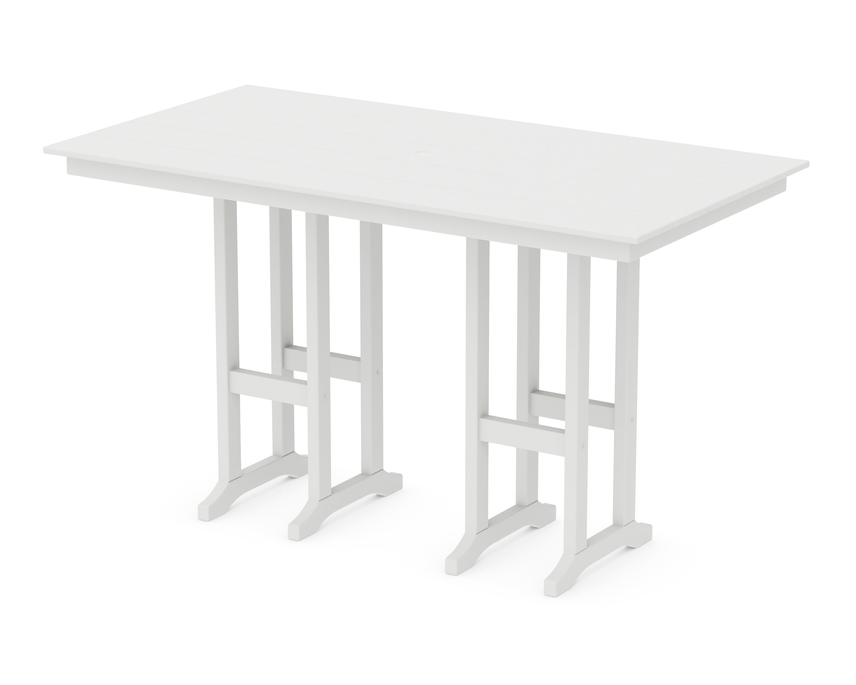 POLYWOOD® Farmhouse 37" x 72" Bar Table in White