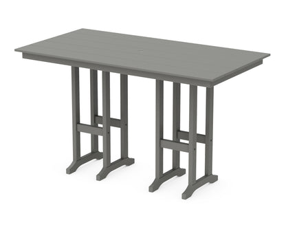 POLYWOOD® Farmhouse 37" x 72" Bar Table in Slate Grey