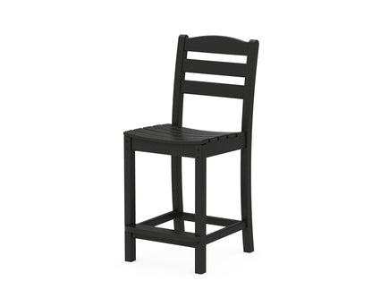 POLYWOOD® La Casa Café Counter Side Chair in Black