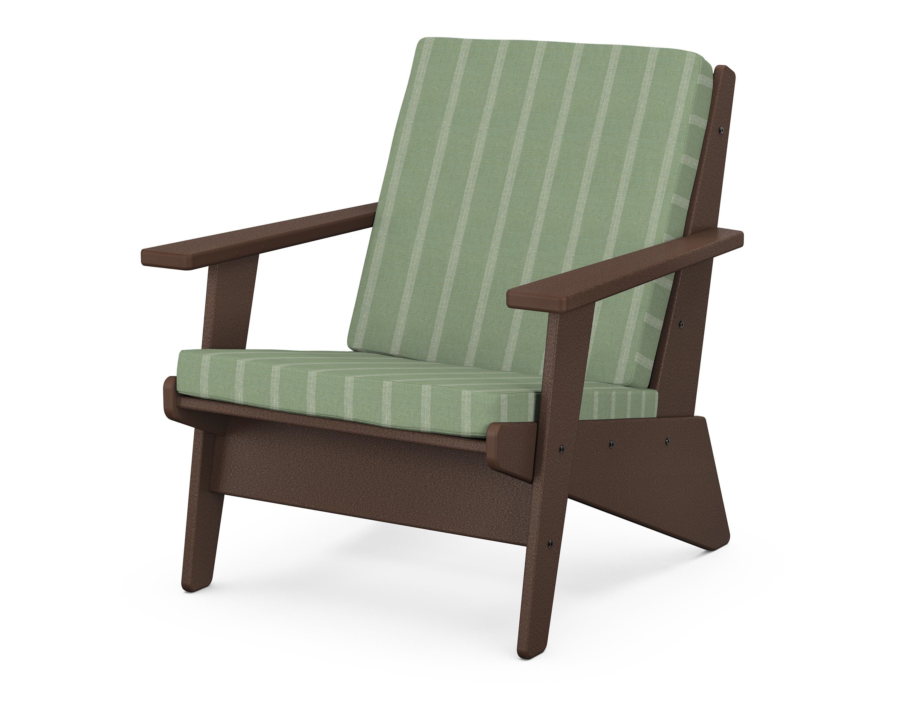 POLYWOOD® Riviera Modern Lounge Chair in Mahogany / Unwind Rainwashed
