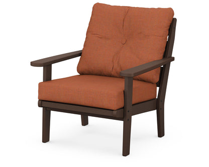 POLYWOOD® Lakeside Deep Seating Chair in Mahogany / Play Adobe