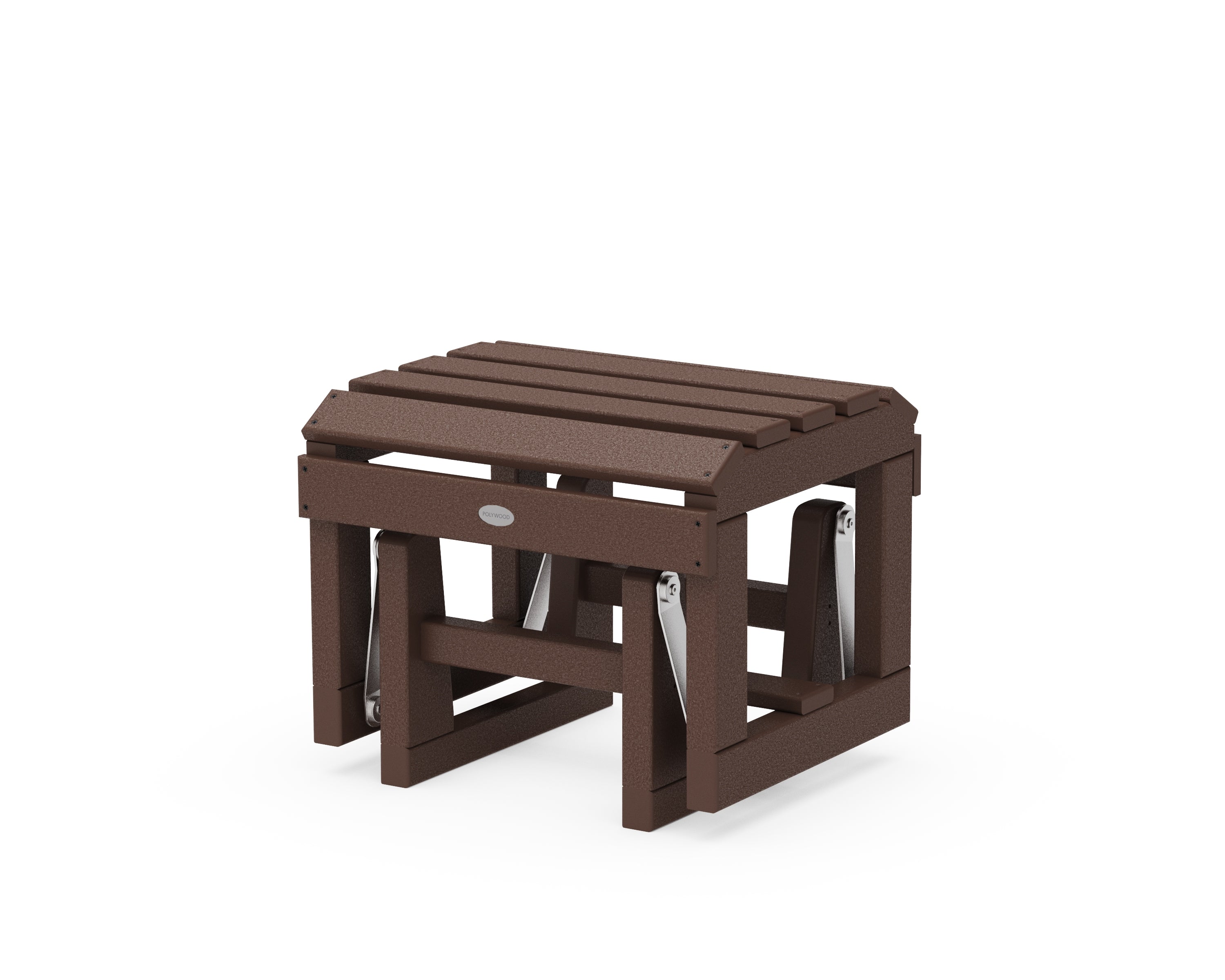 POLYWOOD® Classic Adirondack Glider Ottoman in Mahogany
