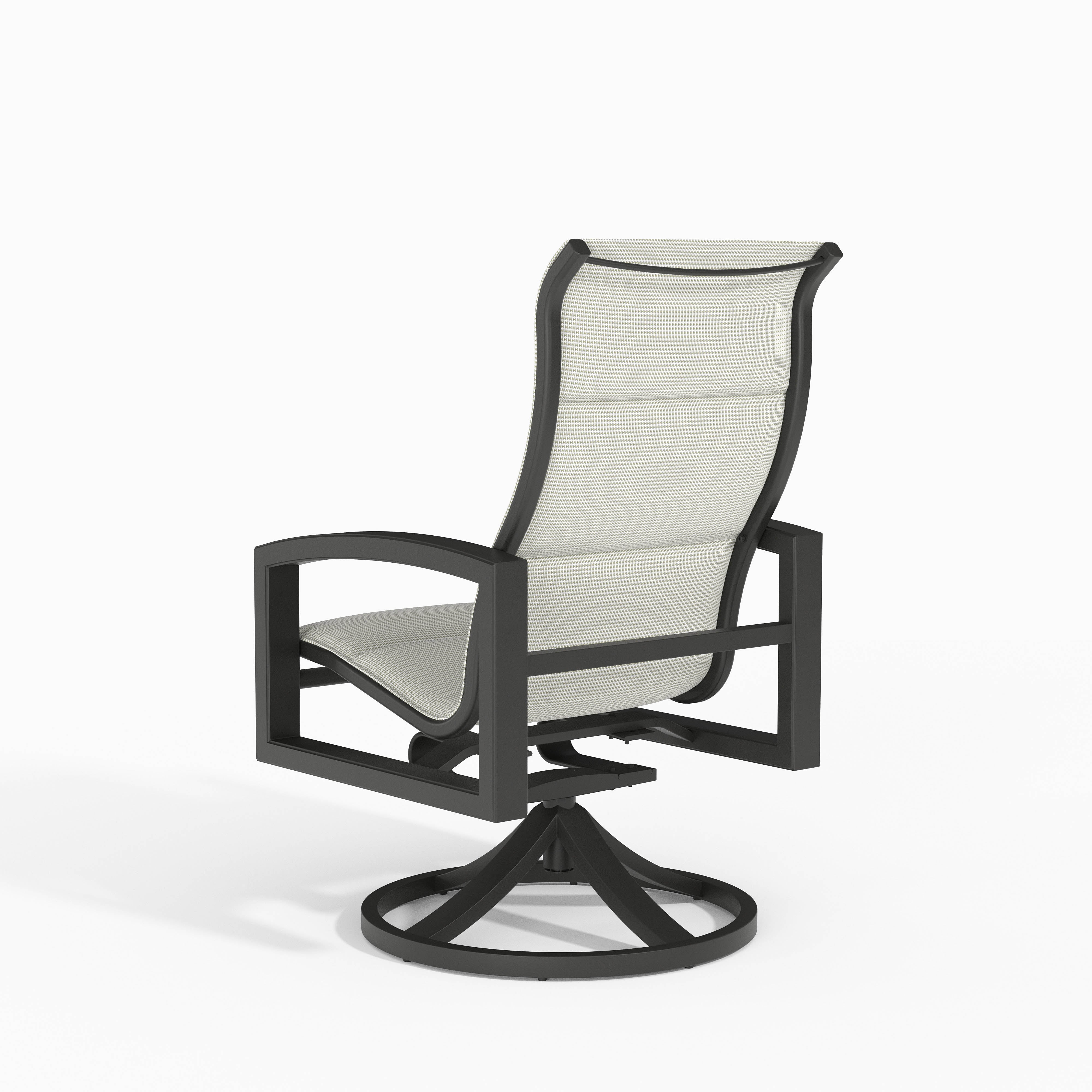 Lakeside Padded Sling High Back Swivel Rocker