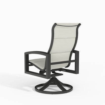 Lakeside Padded Sling High Back Swivel Rocker