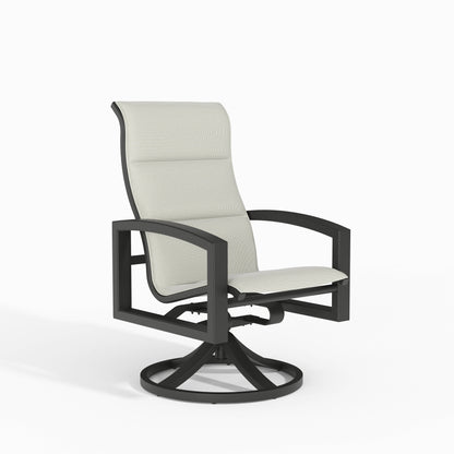 Lakeside Padded Sling High Back Swivel Rocker