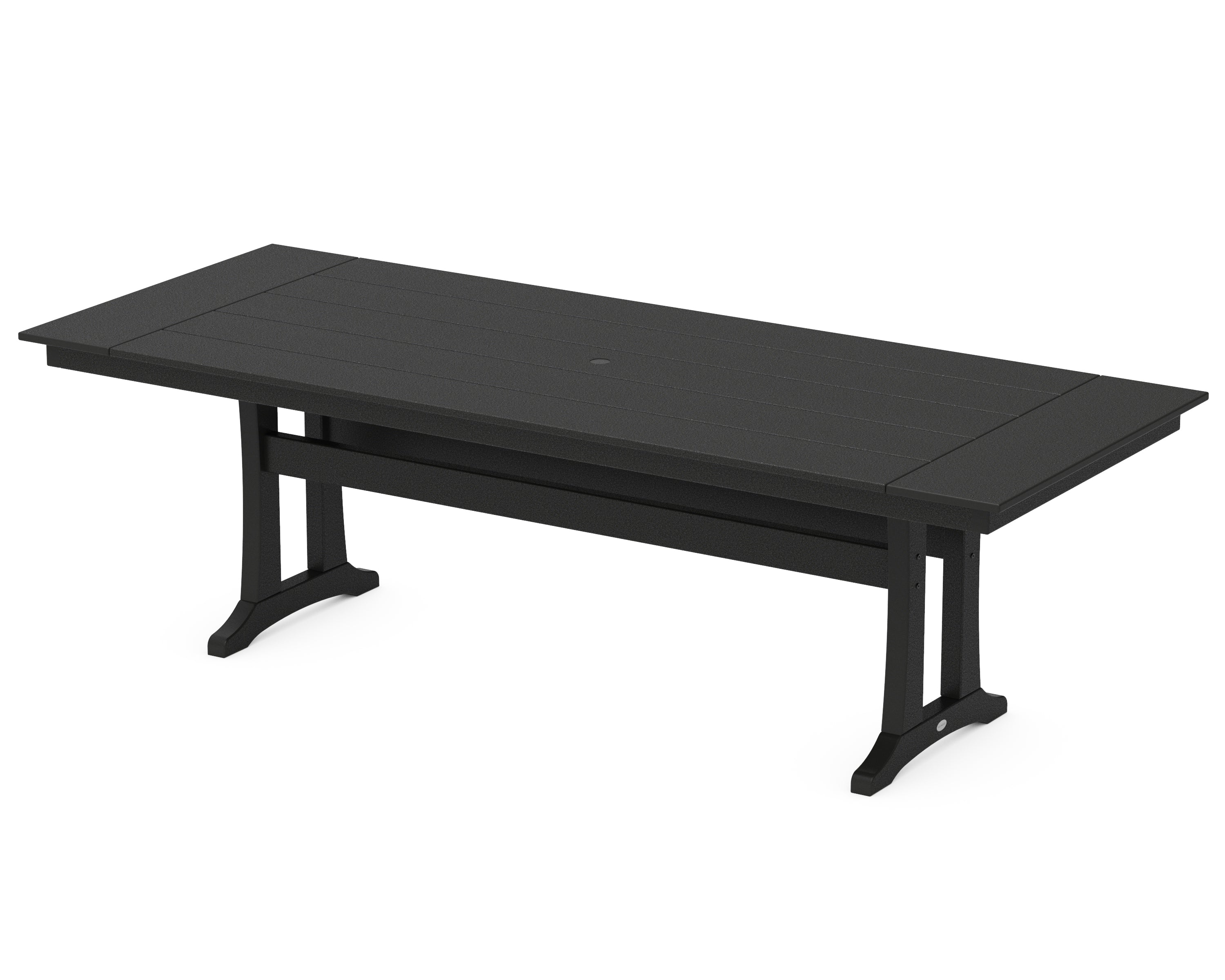 POLYWOOD® Farmhouse Trestle 38" x 96" Dining Table in Black