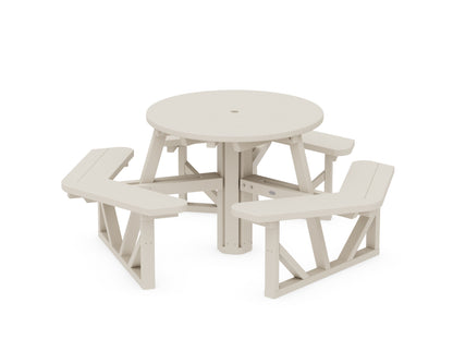 POLYWOOD® Park 36" Round Picnic Table in Sand
