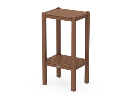 POLYWOOD® Two Shelf Bar Side Table in Teak