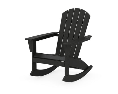 POLYWOOD® Nautical Adirondack Rocking Chair in Black
