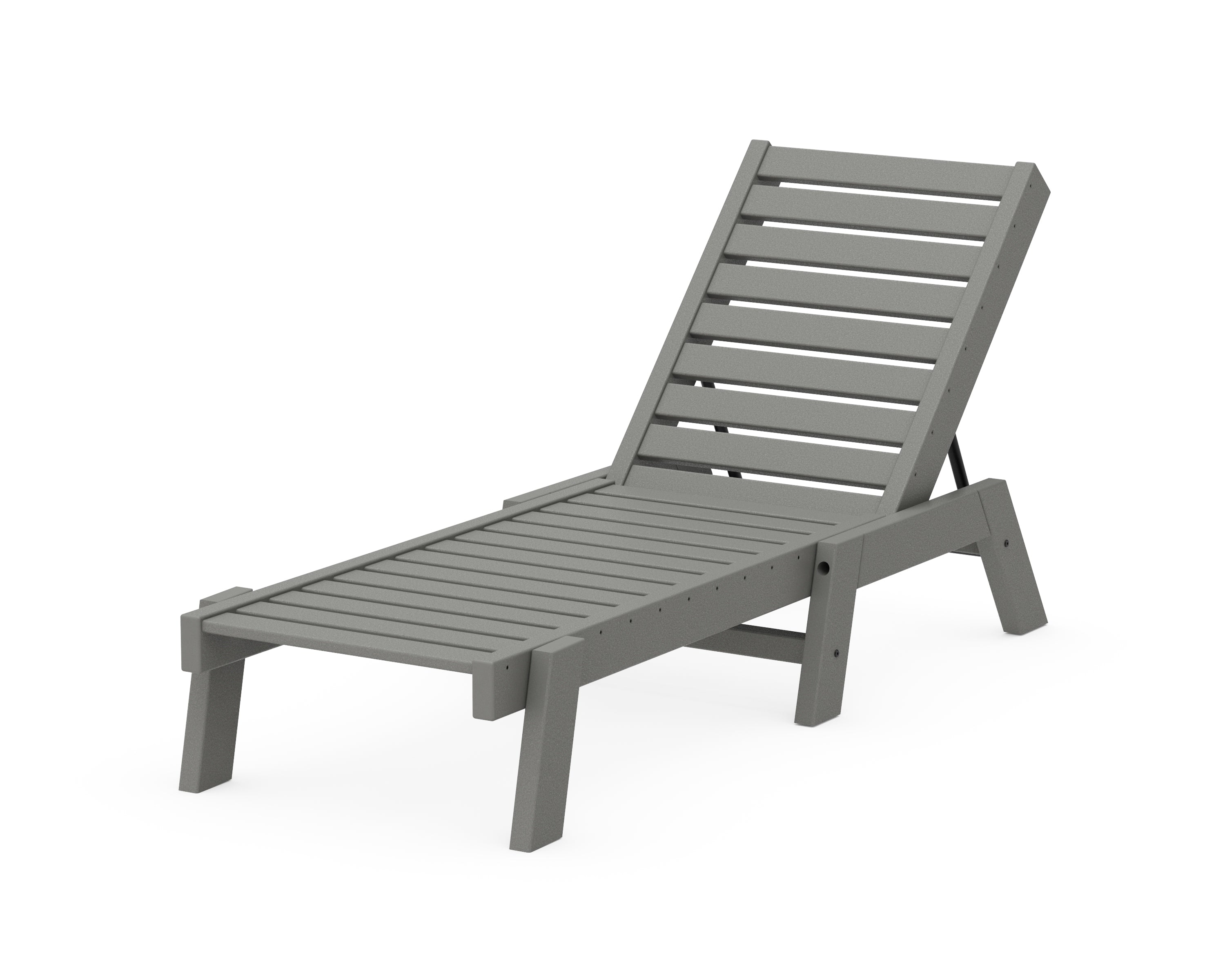 POLYWOOD® Captain Chaise in Slate Grey