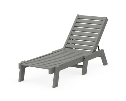 POLYWOOD® Captain Chaise in Slate Grey