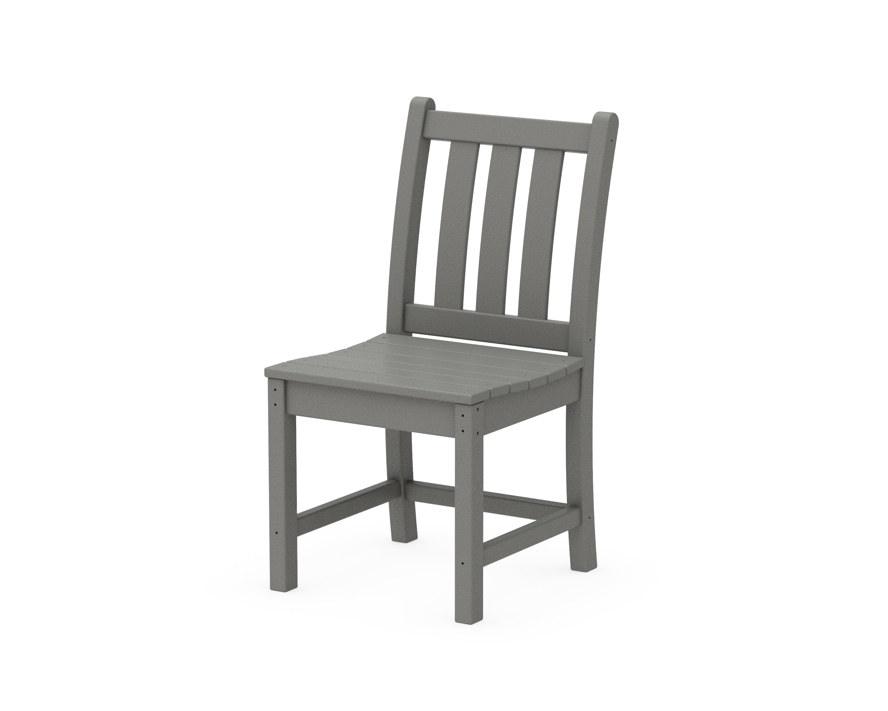 POLYWOOD® Traditional Garden Dining Side Chair in Slate Grey