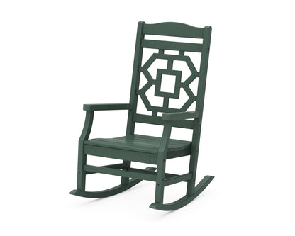 Martha Stewart by POLYWOOD® Chinoiserie Rocking Chair in Green