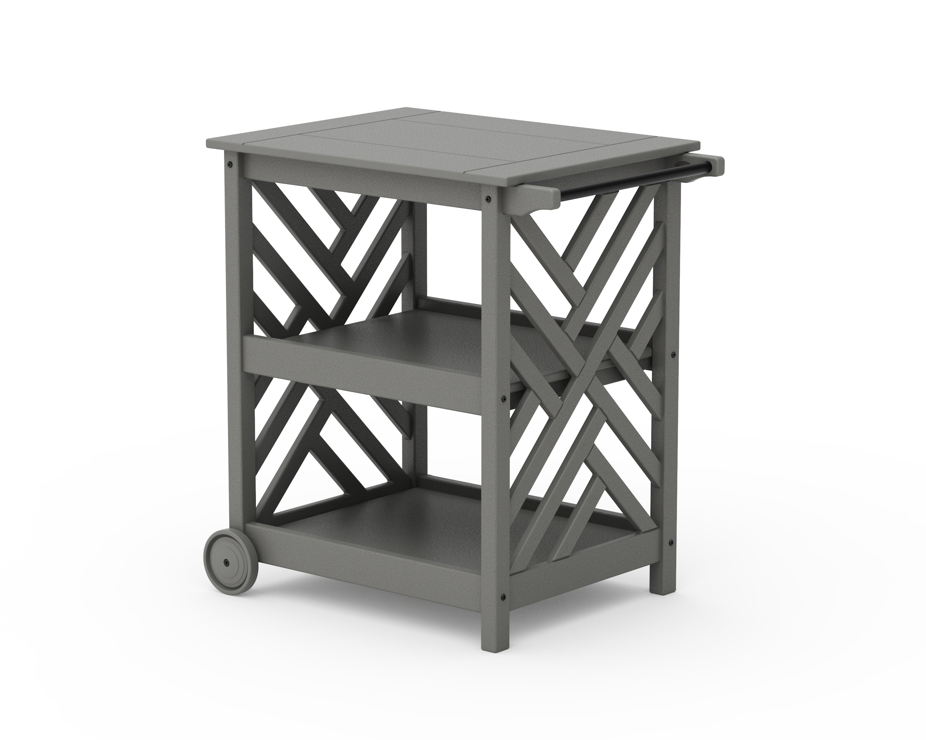 POLYWOOD® Chippendale Bar Cart in Slate Grey