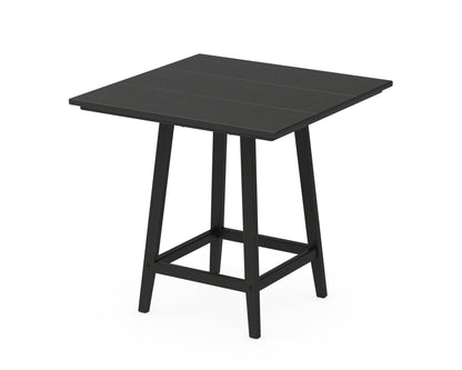 POLYWOOD® Studio 30" Square Bistro Table in Black