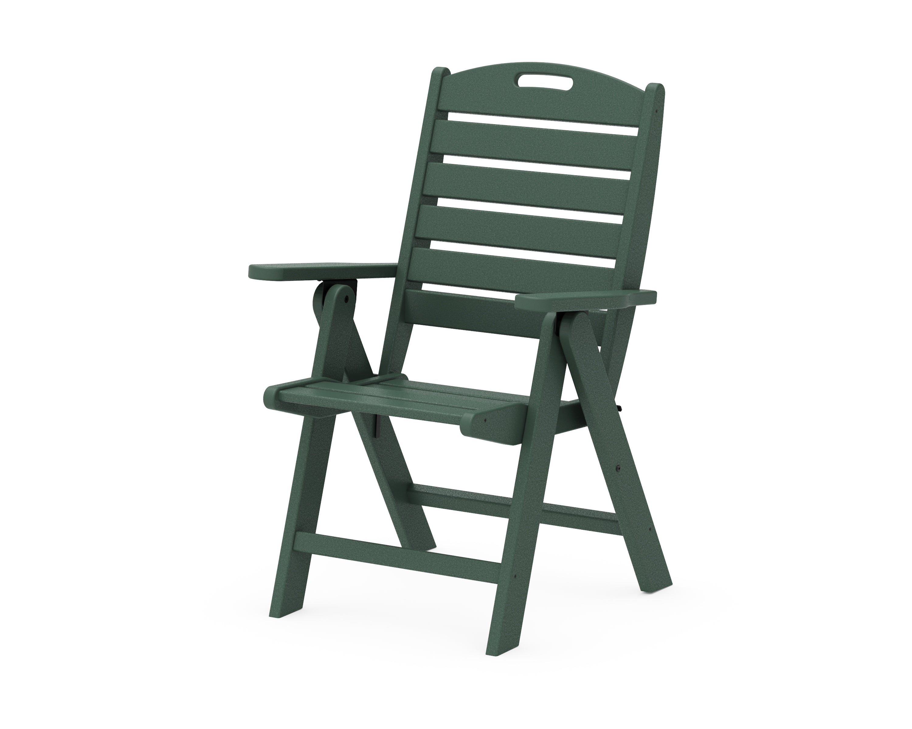 POLYWOOD® Nautical Folding Highback Chair in Green