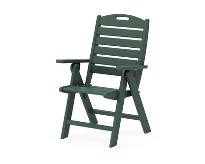 POLYWOOD® Nautical Folding Highback Chair in Green