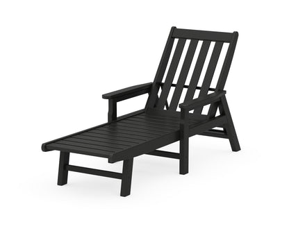 POLYWOOD® Vineyard Chaise with Arms in Black