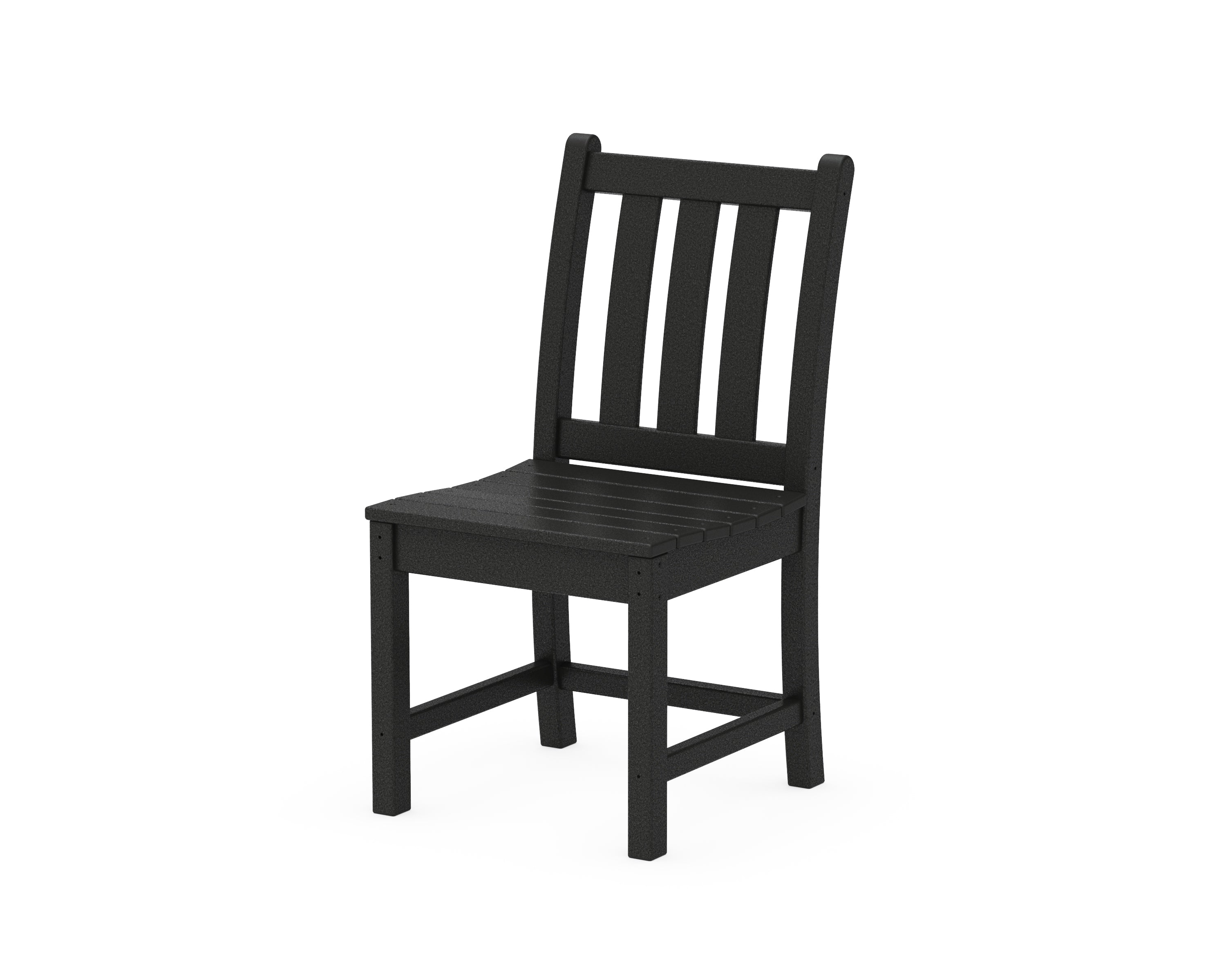 POLYWOOD® Traditional Garden Dining Side Chair in Black