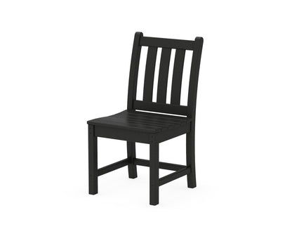 POLYWOOD® Traditional Garden Dining Side Chair in Black