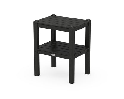 POLYWOOD® Two Shelf Side Table in Black