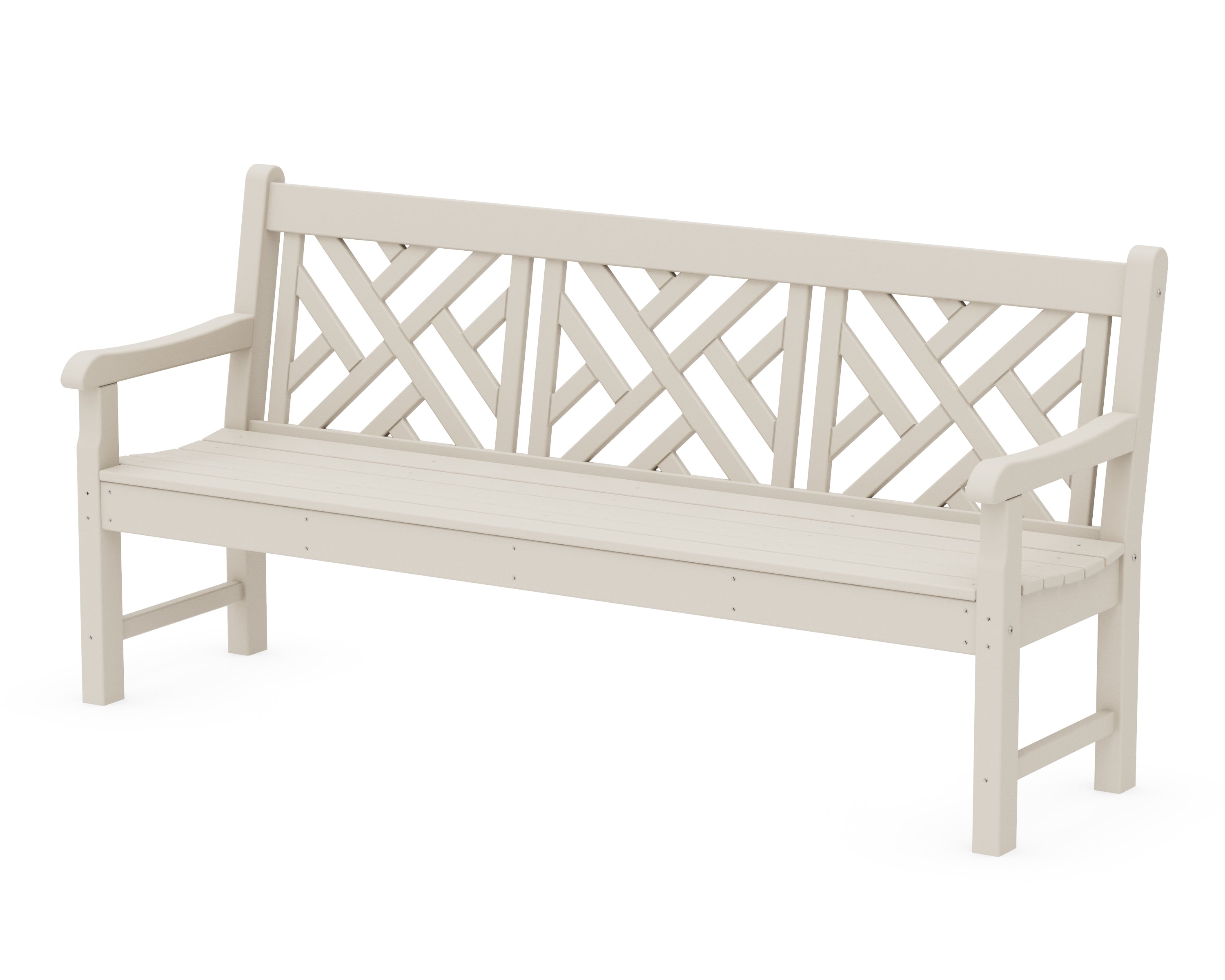 POLYWOOD® Rockford 72" Chippendale Bench in Sand