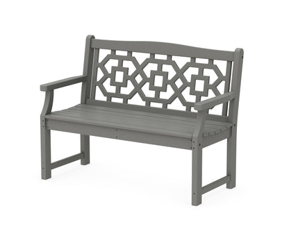 Martha Stewart by POLYWOOD® Chinoiserie 48" Garden Bench in Slate Grey