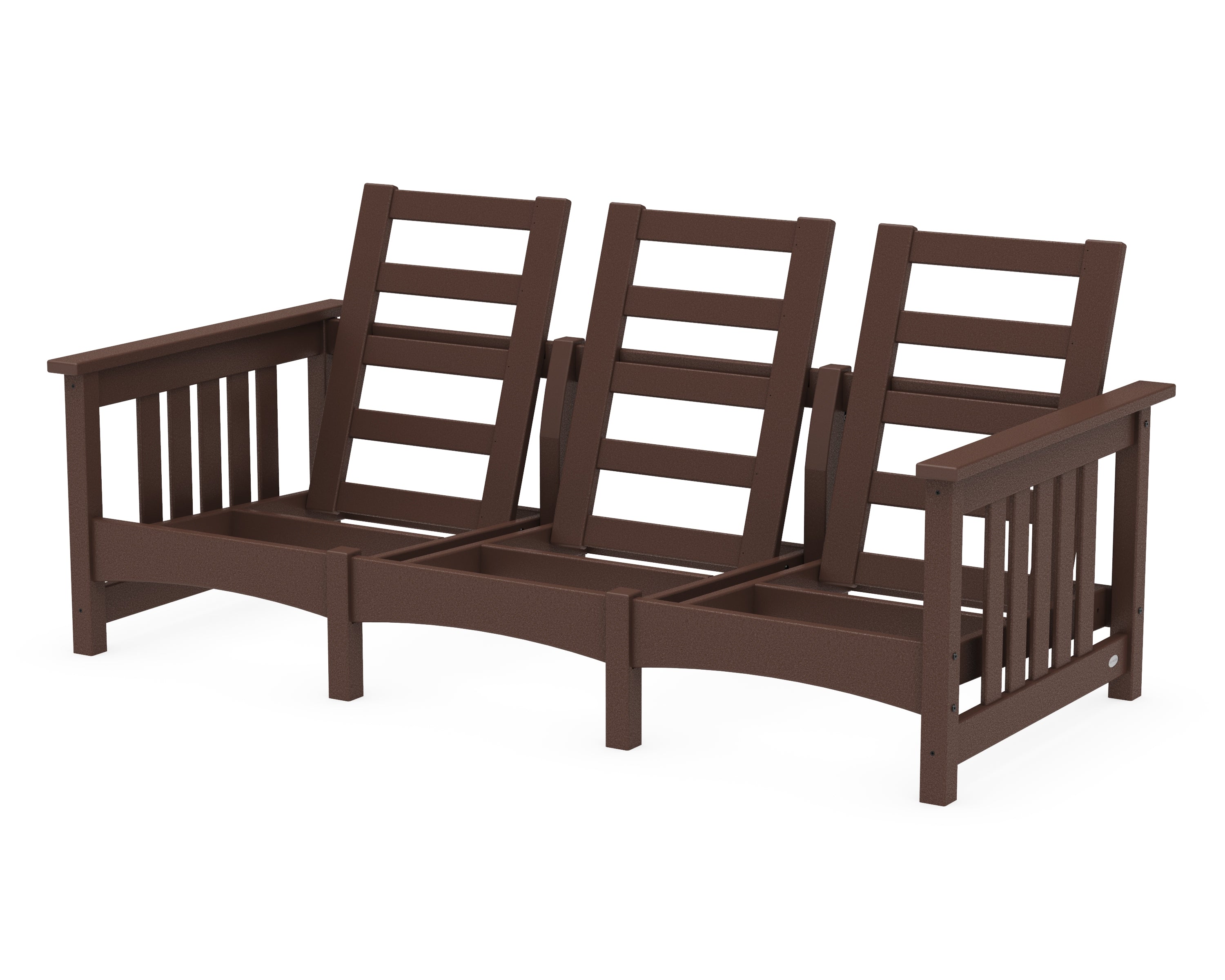 POLYWOOD® Club Mission Sofa Frame in Mahogany