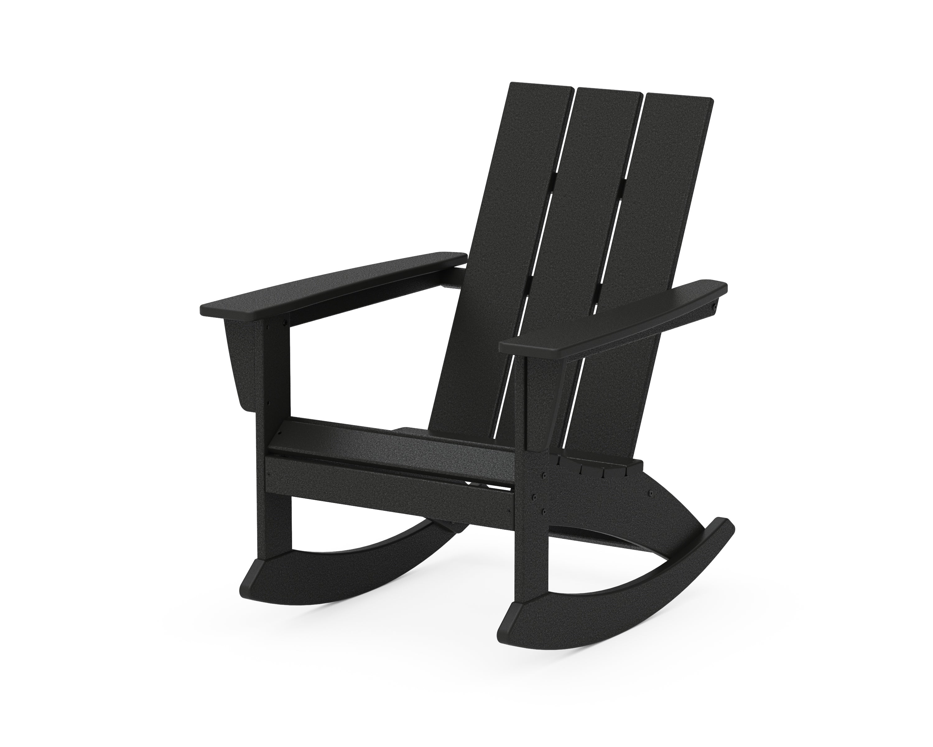 POLYWOOD® Modern Adirondack Rocking Chair in Black