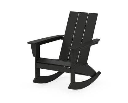 POLYWOOD® Modern Adirondack Rocking Chair in Black