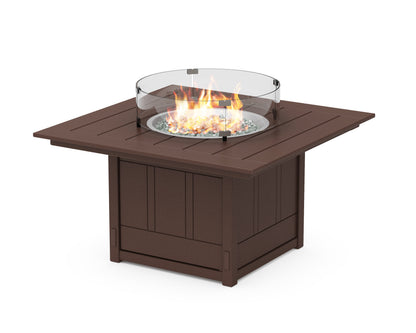 Martha Stewart by POLYWOOD® Acadia Square 42” Fire Pit Table in Mahogany