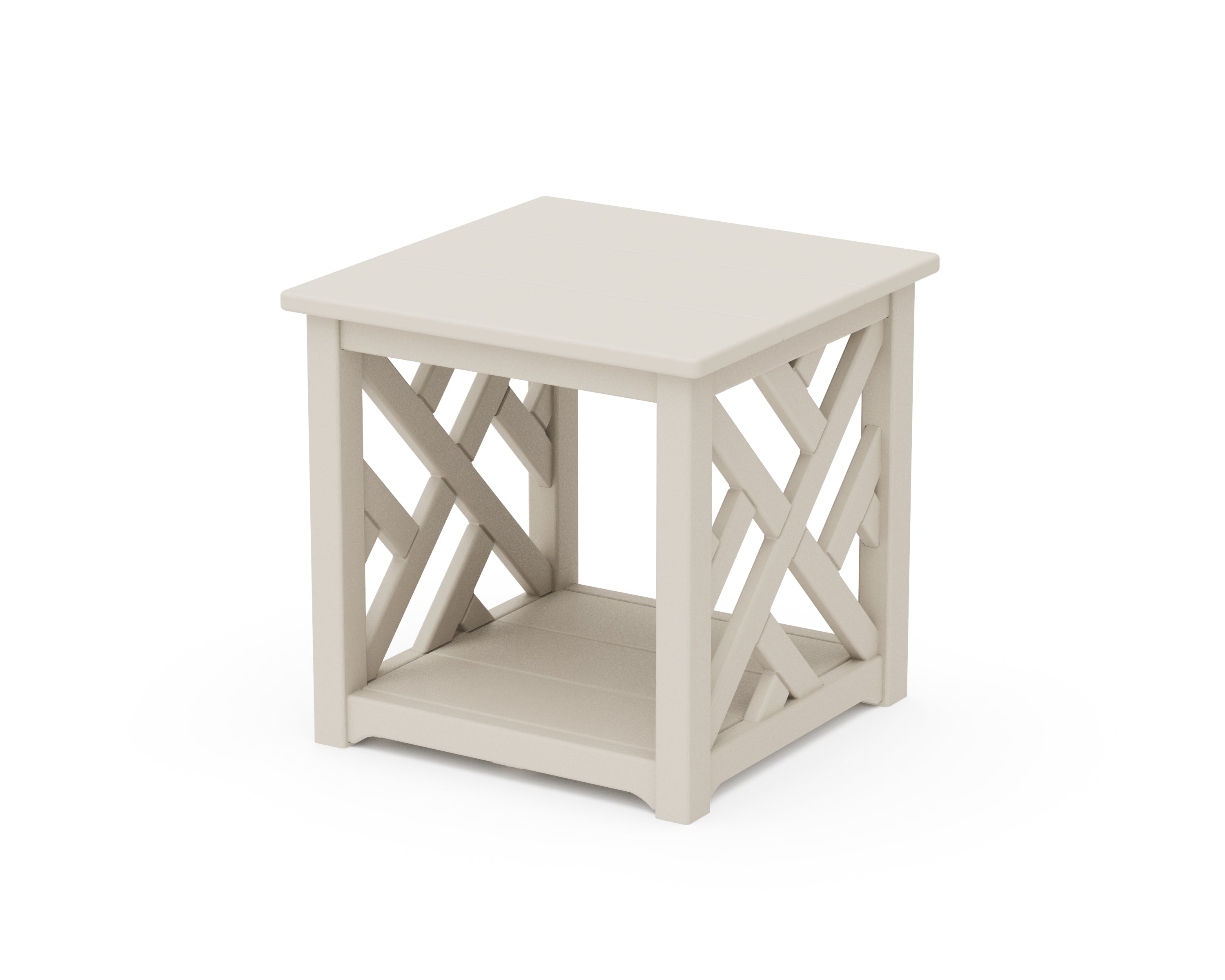 POLYWOOD® Chippendale Accent Table in Sand