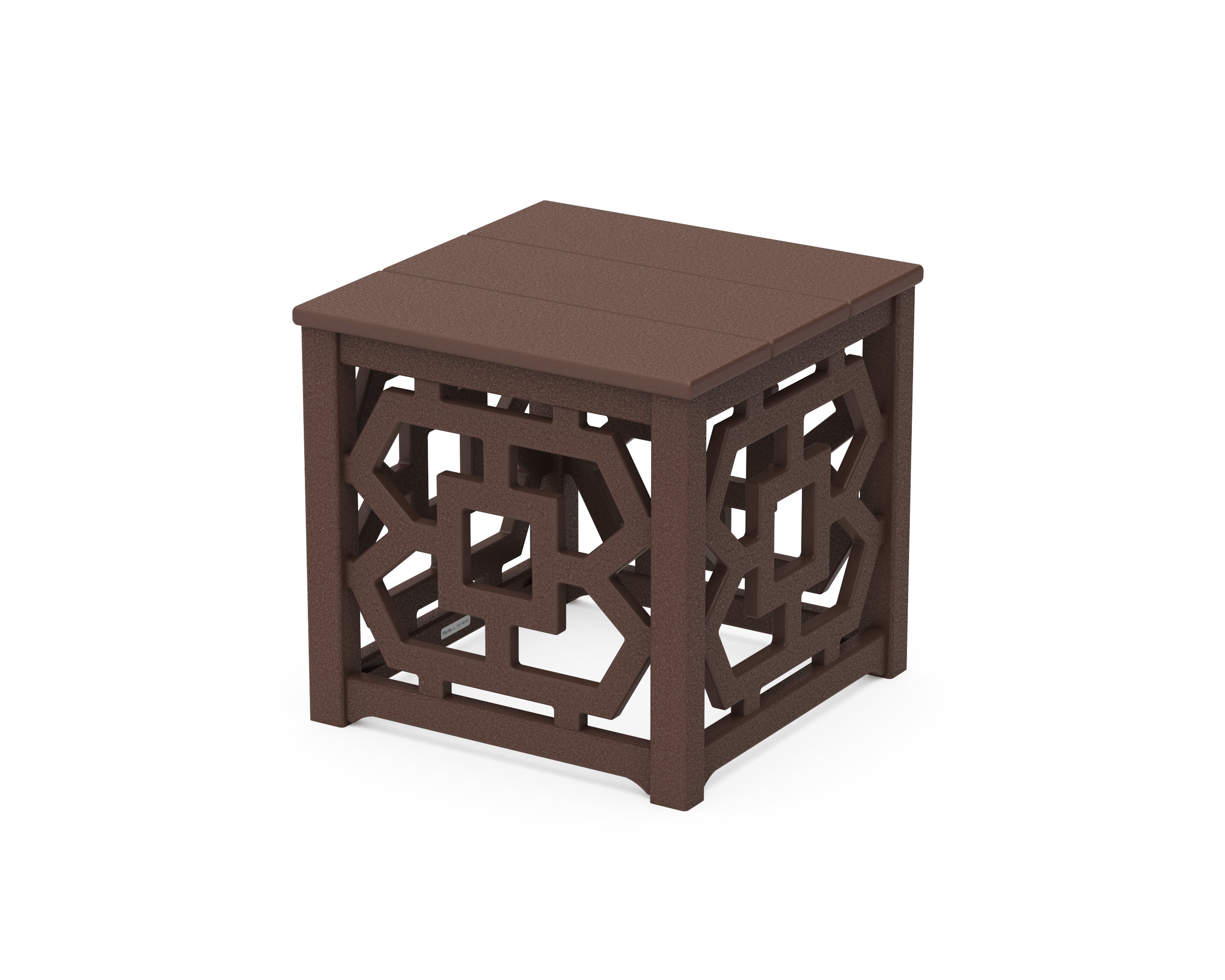 Martha Stewart by POLYWOOD® Chinoiserie Accent Table in Mahogany