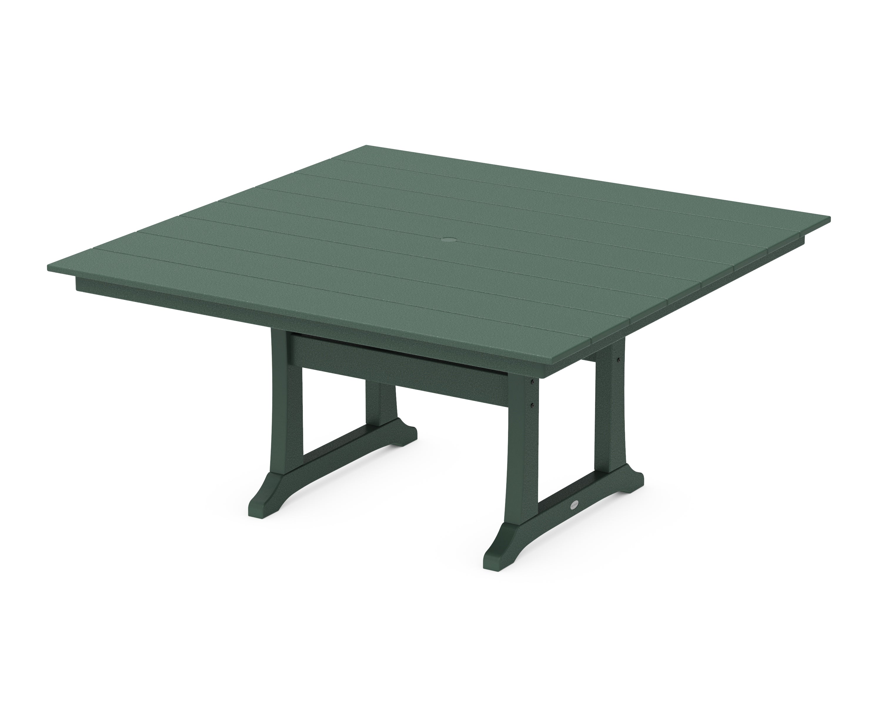 POLYWOOD® Farmhouse Trestle 59" Dining Table in Green