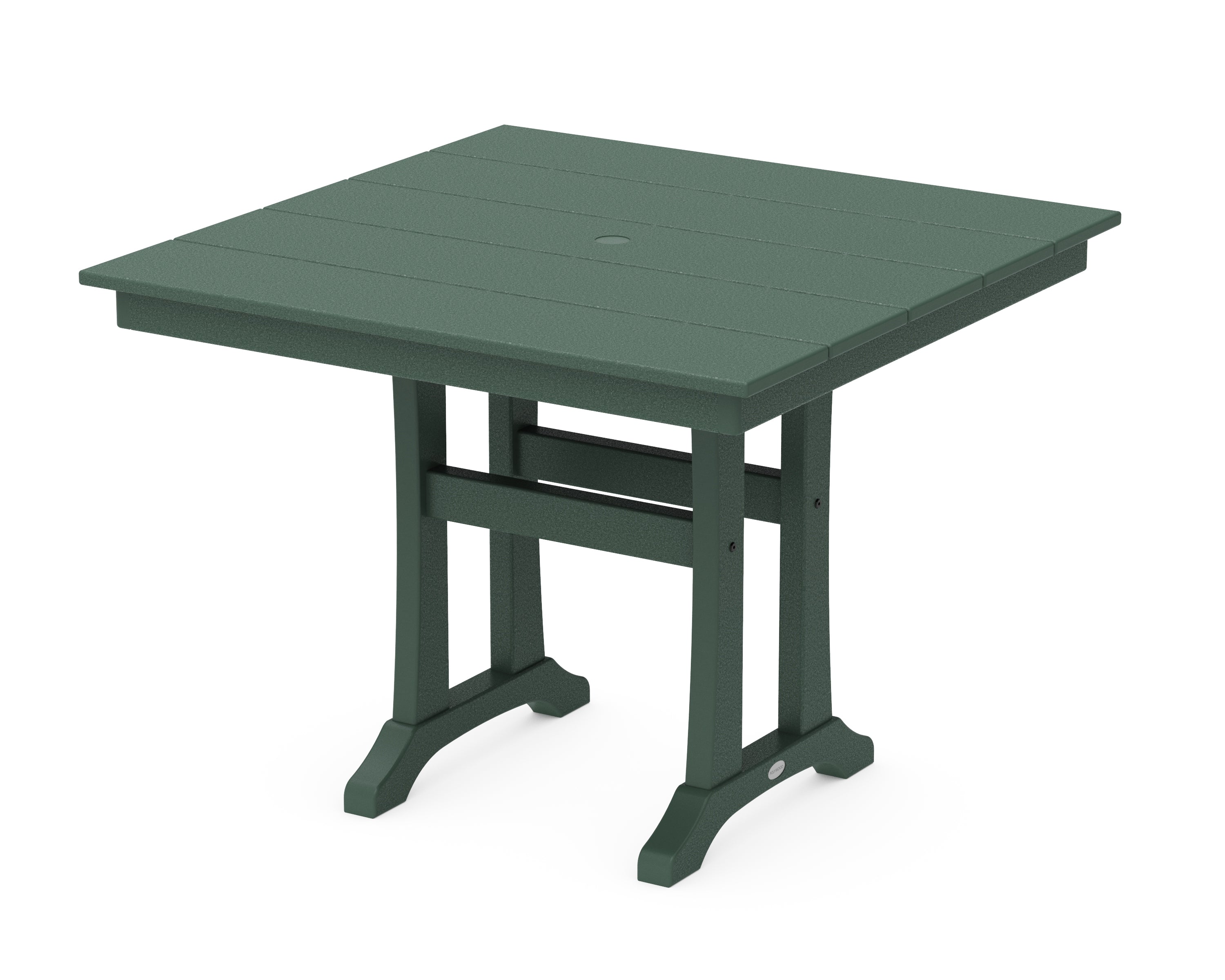 POLYWOOD® Farmhouse Trestle 37" Dining Table in Green