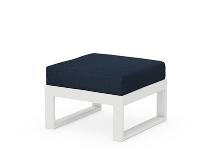 Unbranded Modular Ottoman - Modern in White / Marine Indigo