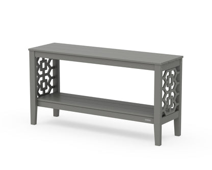 Martha Stewart by POLYWOOD® Chinoiserie 56” Console Table in Slate Grey