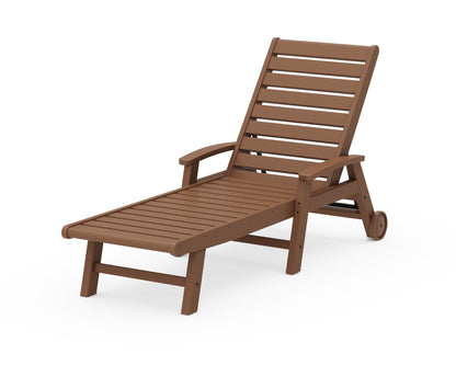POLYWOOD® Signature Chaise with Wheels in Teak