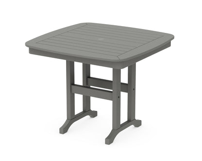 POLYWOOD® Nautical 37" Dining Table in Slate Grey