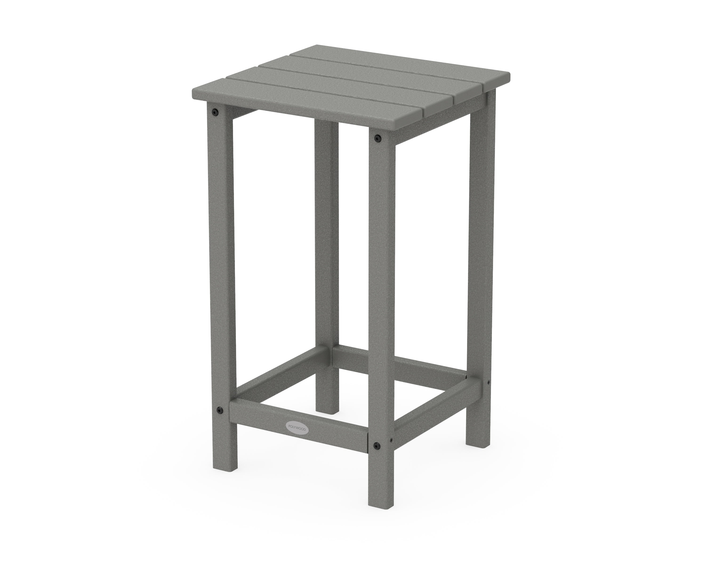POLYWOOD® Long Island 26" Counter Side Table in Slate Grey