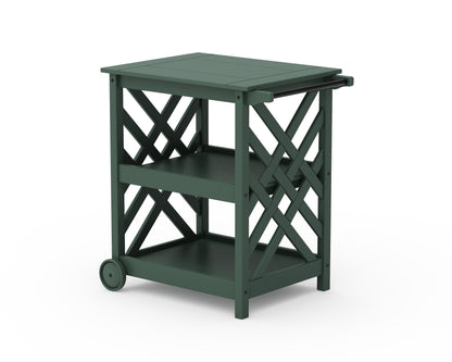 Country Living Wovendale Bar Cart in Green