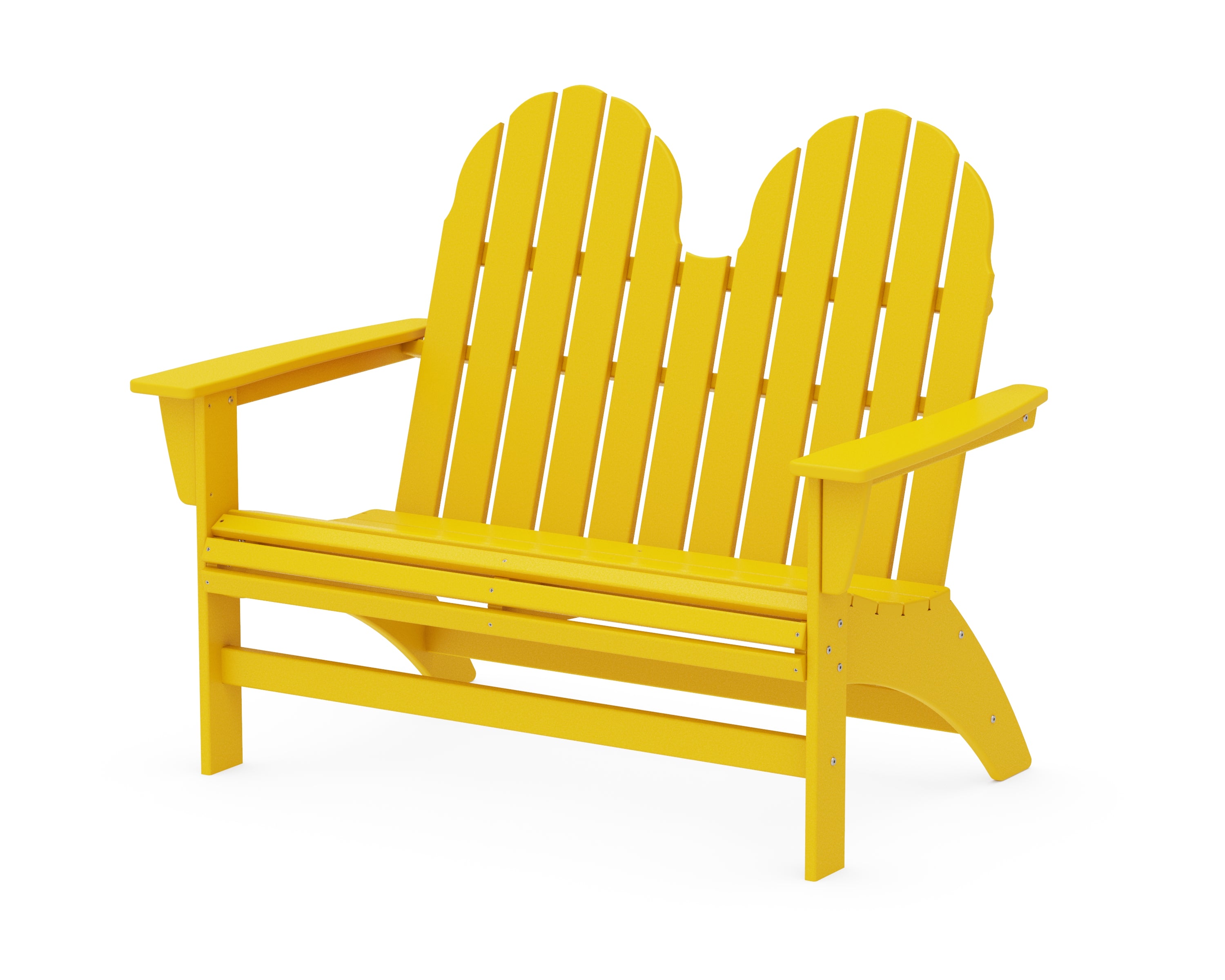 POLYWOOD® Vineyard 48" Adirondack Bench in Lemon