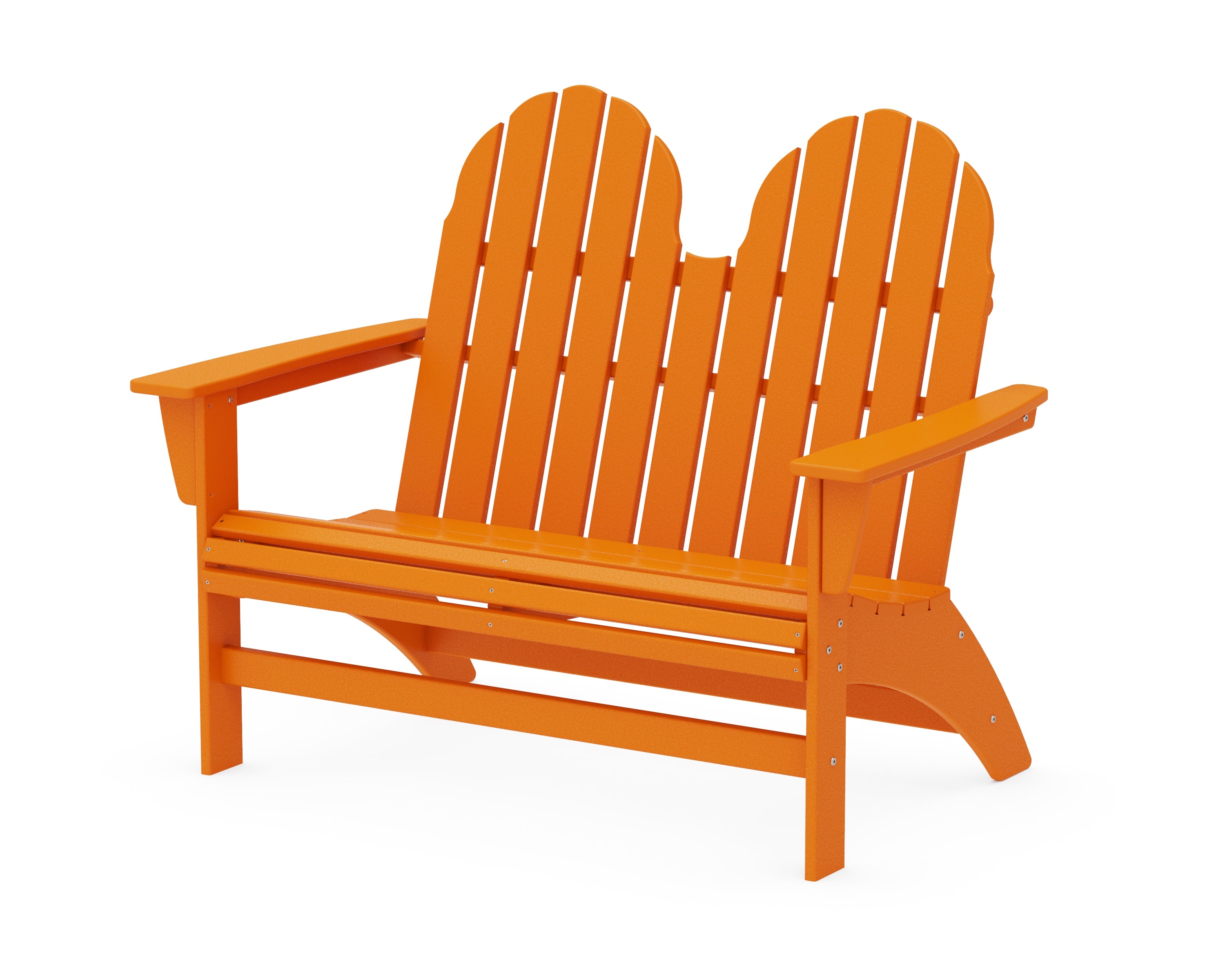 POLYWOOD® Vineyard 48" Adirondack Bench in Tangerine
